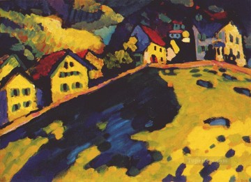 Houses Oil Painting - Houses at Murnau Abstract